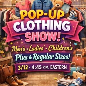 Pop up clothing show